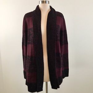 Apt 9 Ribbed Shawl Striped Cardigan